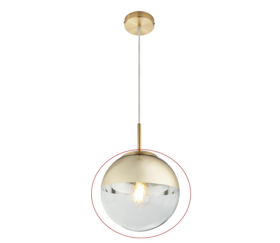 Globo Globo - Náhradní sklo k lustru VARUS E27 zlatá pr. 20 cm