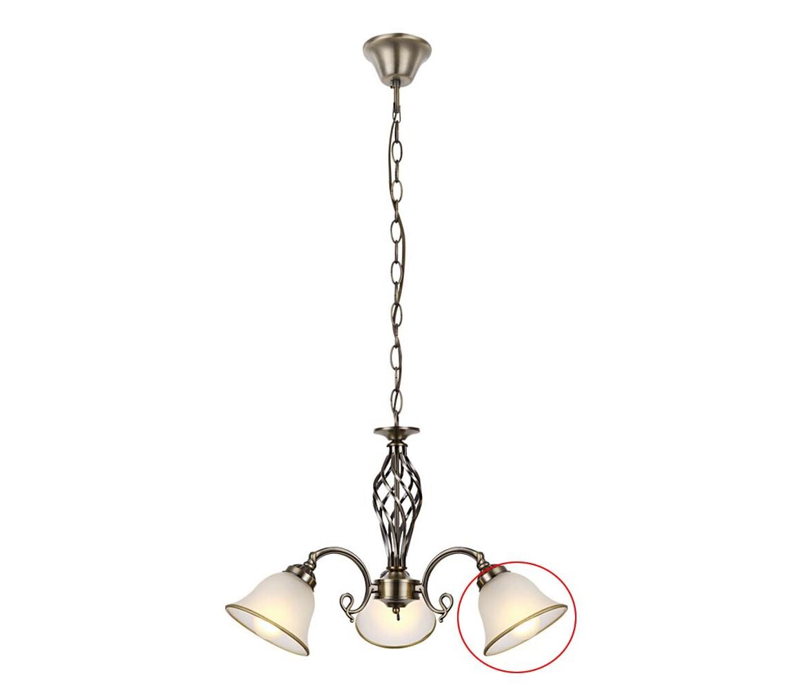 Globo Globo - Náhradní sklo k lustru ODIN E27 bílá pr. 16 cm