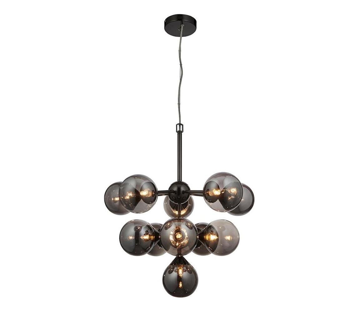 Endon Endon 101147 - Lustr na lanku OSCAR 11xG9/18W/230V černá/kouřová