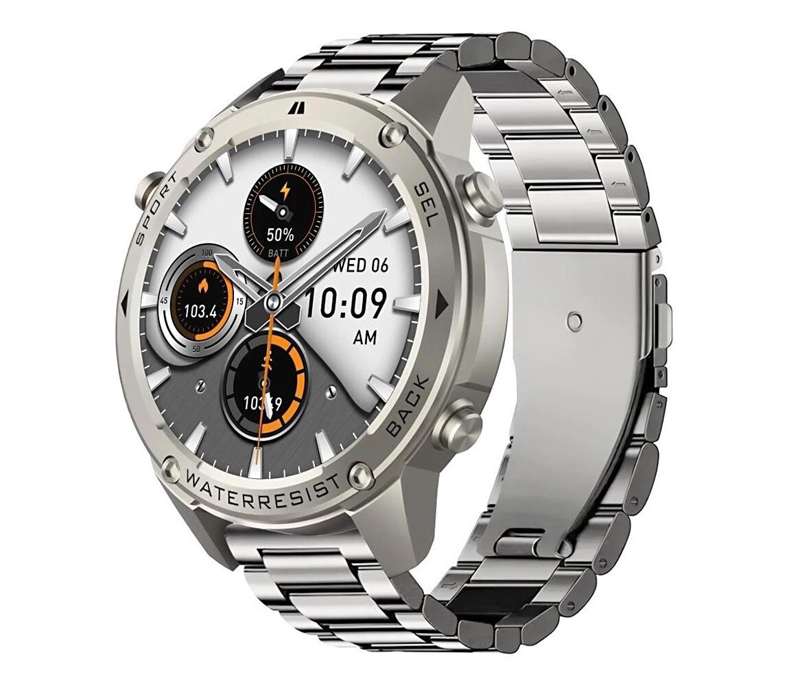 Aligator Aligator AW12SR - Chytré hodinky Watch GPS 500 mAh IP69K stříbrná