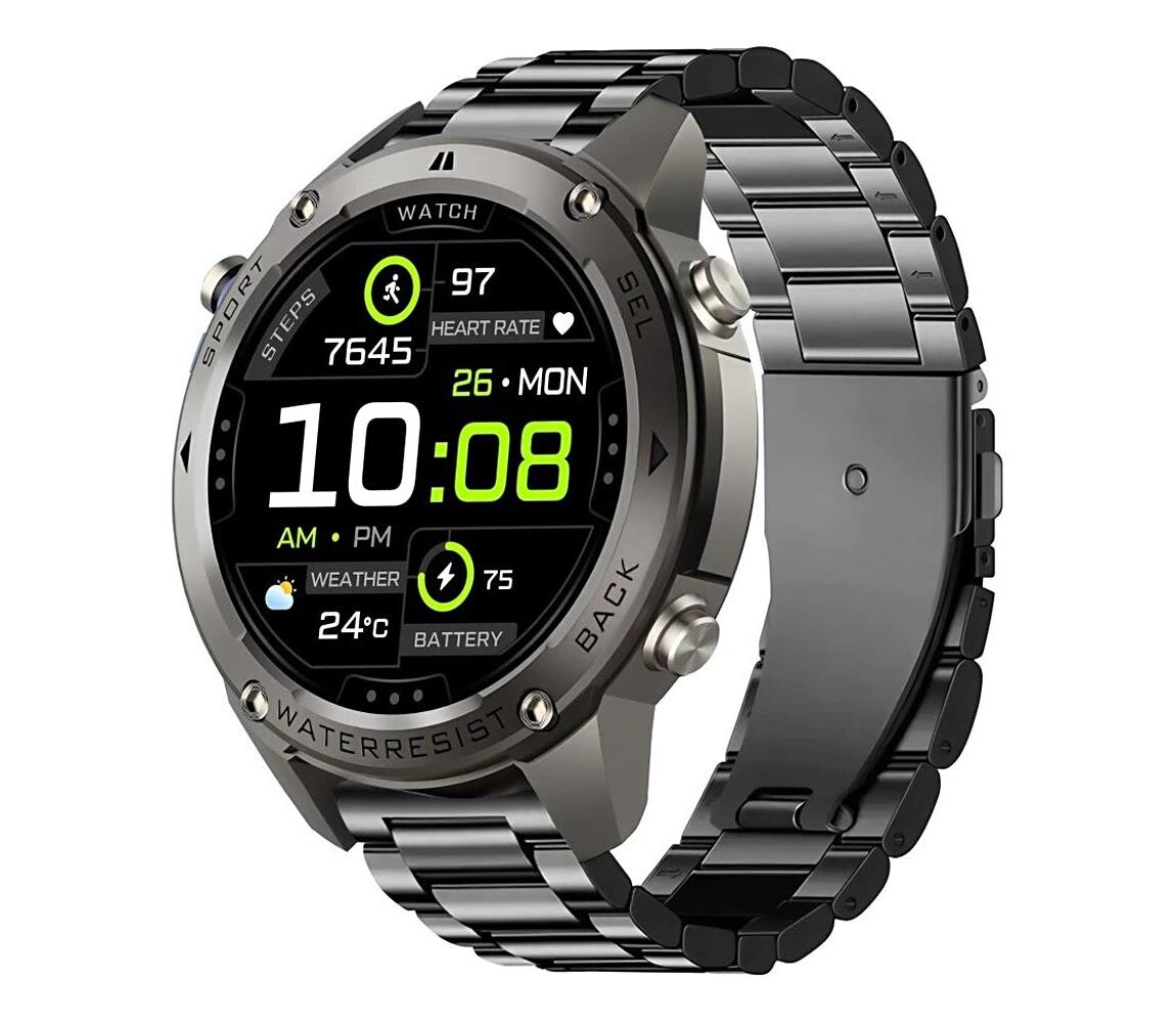Aligator Aligator AW12BK - Chytré hodinky Watch GPS 500 mAh IP69K černá