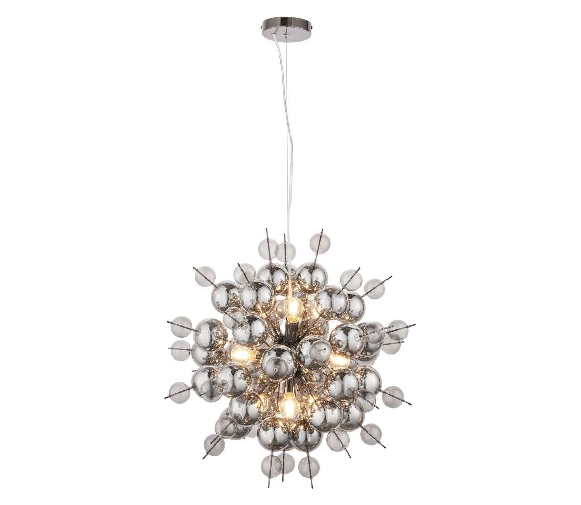 Endon Endon 81583 - Lustr na lanku JOULES 9xE14/7W/230V lesklý chrom/kouřová