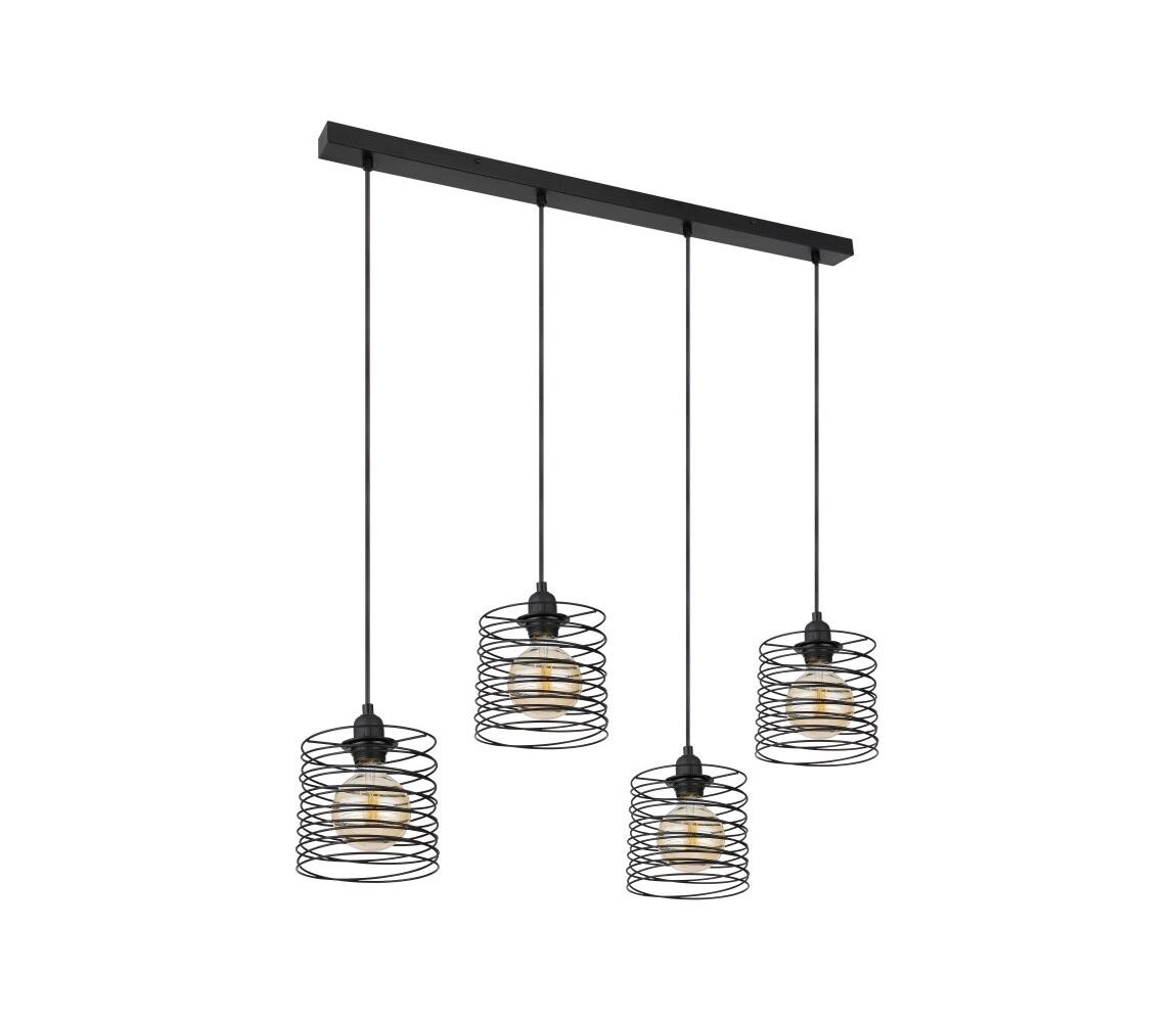 Globo Globo 15640-4H - Lustr na lanku TILLY 4xE27/60W/230V černá