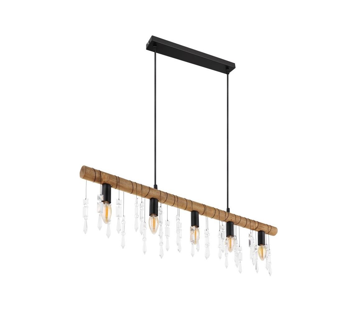 Globo Globo 15532-5H - Lustr na lanku KIRA 5xE14/40W/230V černá/hnědá