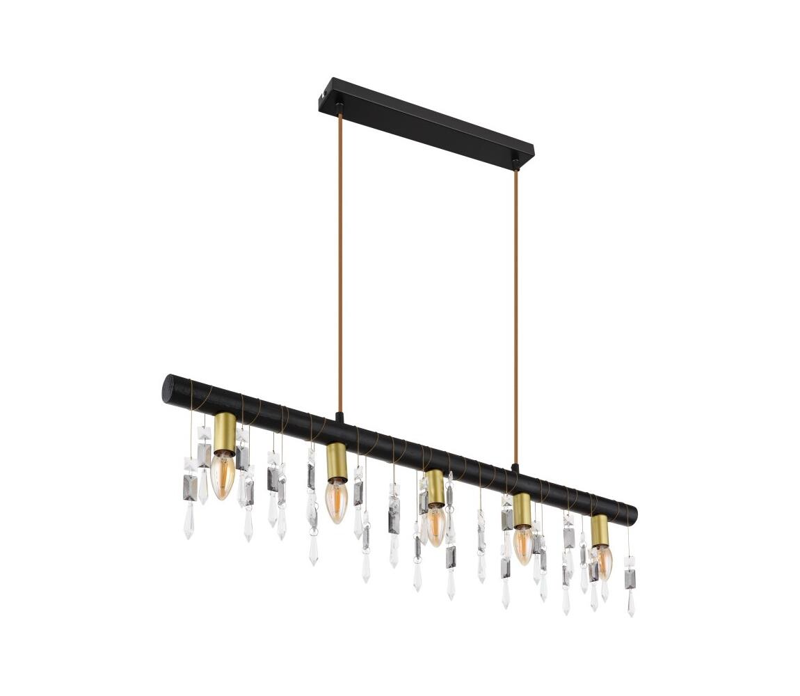 Globo Globo 15532-5HB - Lustr na lanku KIRA 5xE14/40W/230V černá