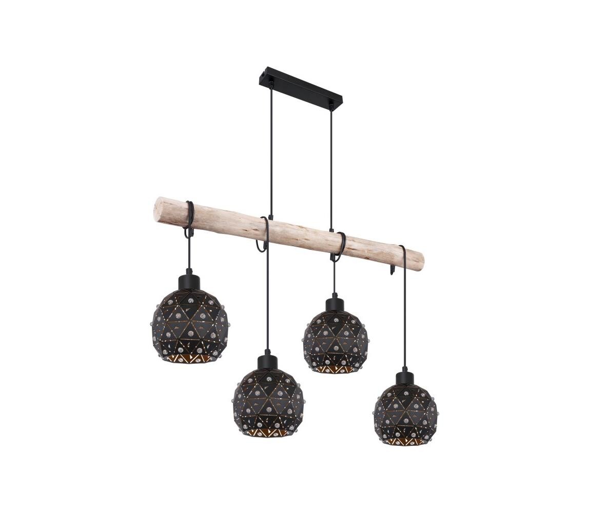 Globo Globo 54029-4H - Lustr na lanku JODIE 4xE27/40W/230V béžová/černá