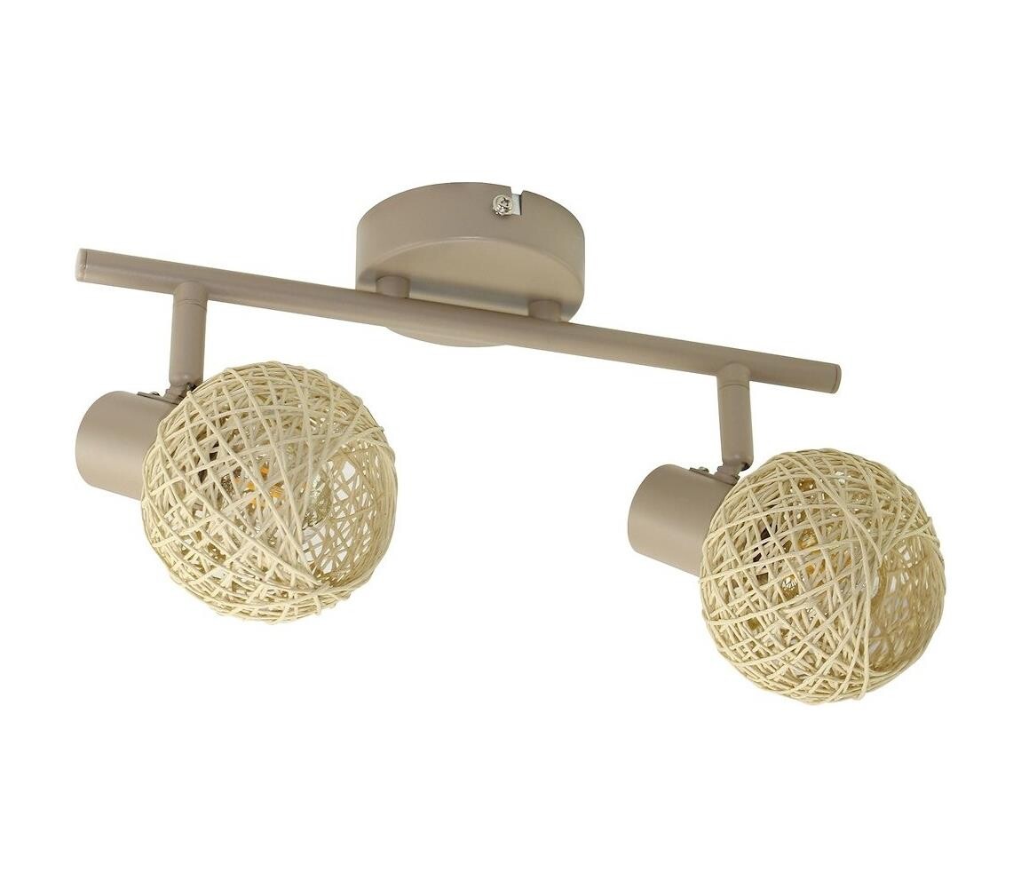 Bodové svítidlo DEX 2xE14/10W/230V béžová/krémová