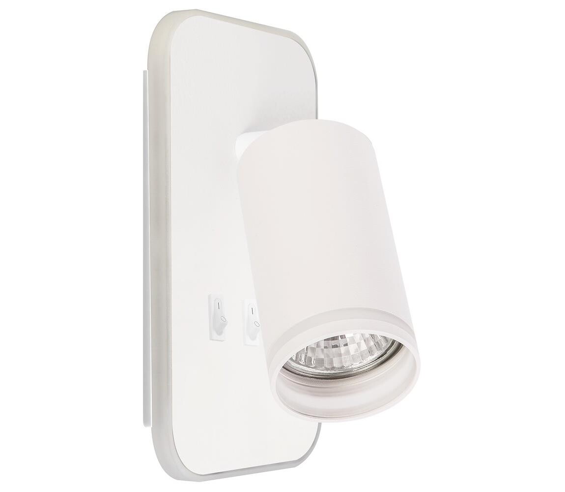 LED Nástěnné bodové svítidlo PIPE 1xGU10/10W/230V + LED/6W bílá