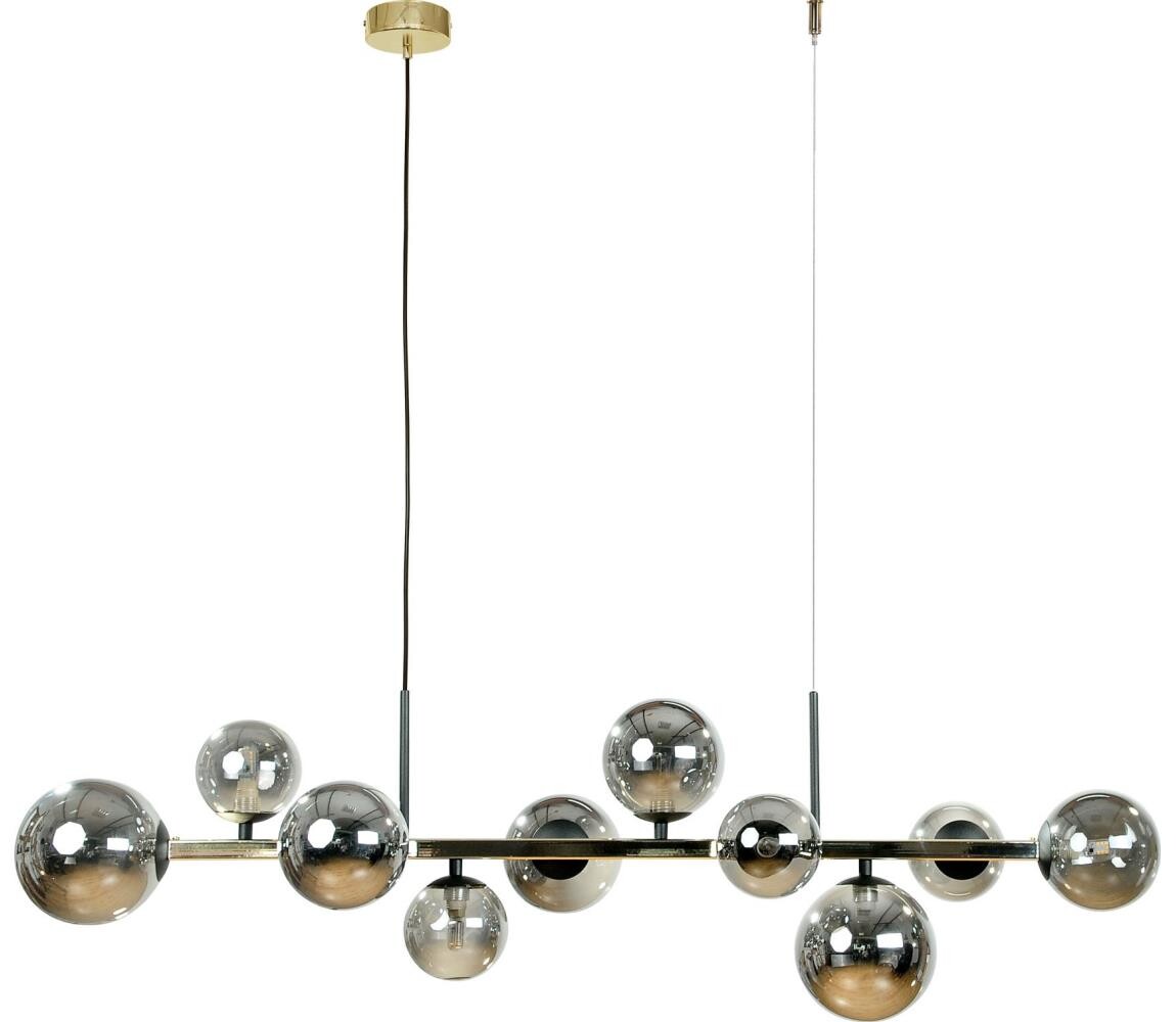 Zuma Line Zuma Line 1213 - Lustr na lanku SERENITY 10xG9/8W/230V zlatá/kouřová černá