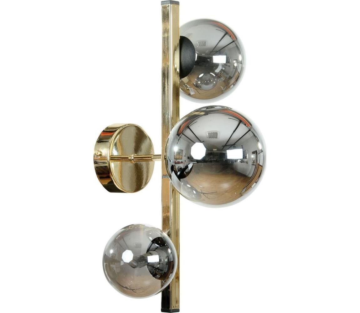 Zuma Line Zuma Line 1215 - Nástěnné svítidlo SERENITY 3xG9/8W/230V zlatá/kouřová černá