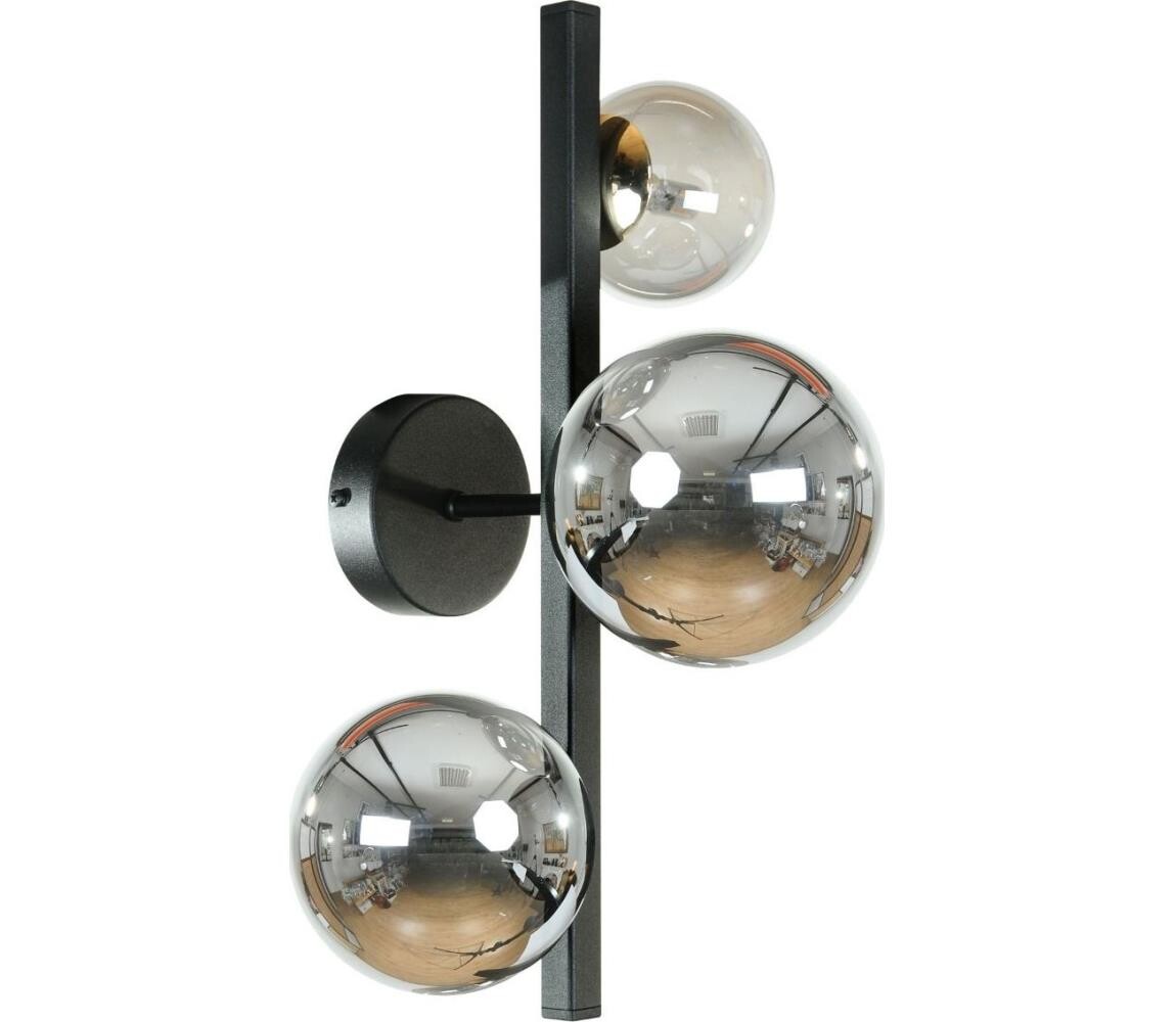 Zuma Line Zuma Line 1216 - Nástěnné svítidlo SERENITY 3xG9/8W/230V černá/kouřová černá