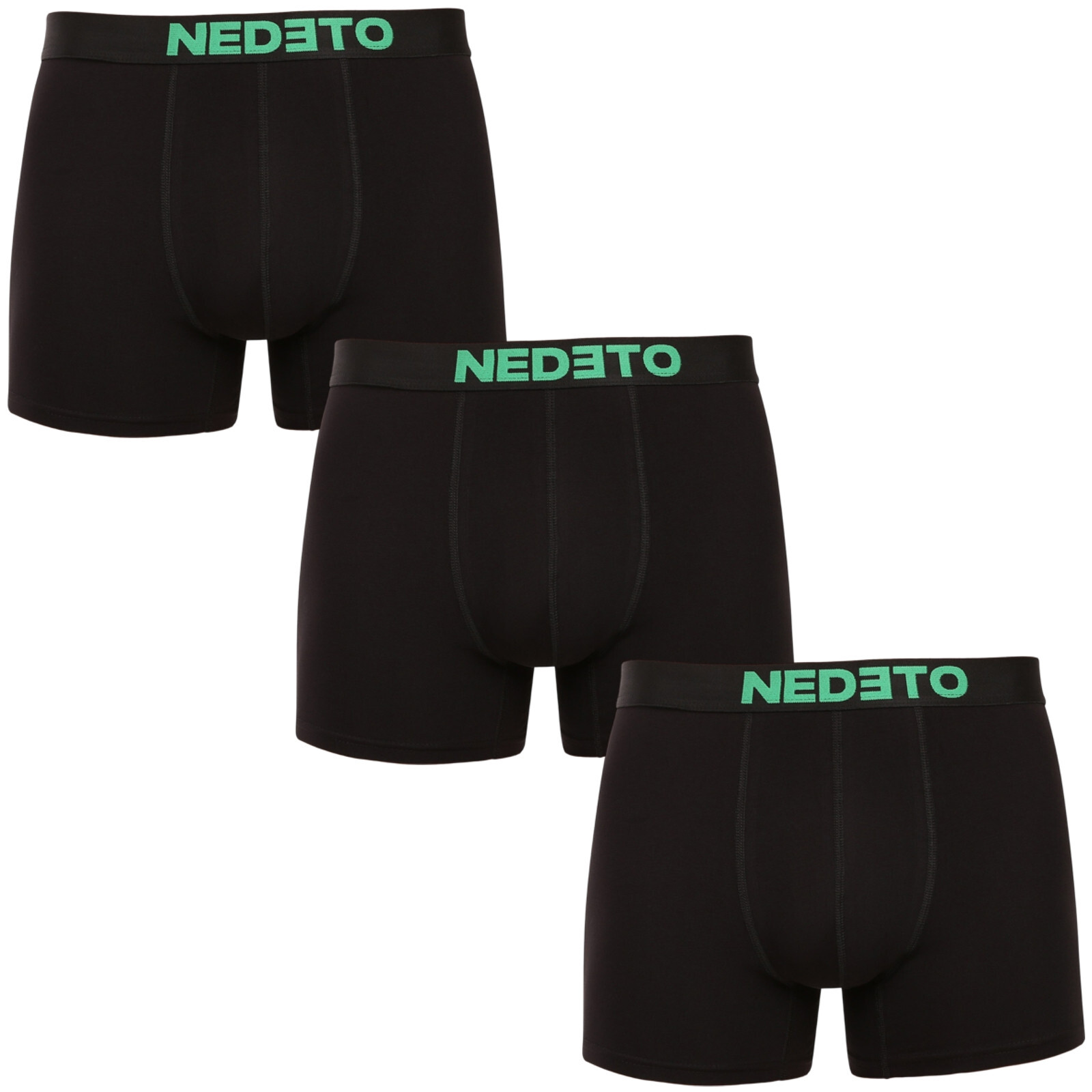 3PACK pánské boxerky Nedeto černé (3NBC9) 3XL, trenky / trenýrky