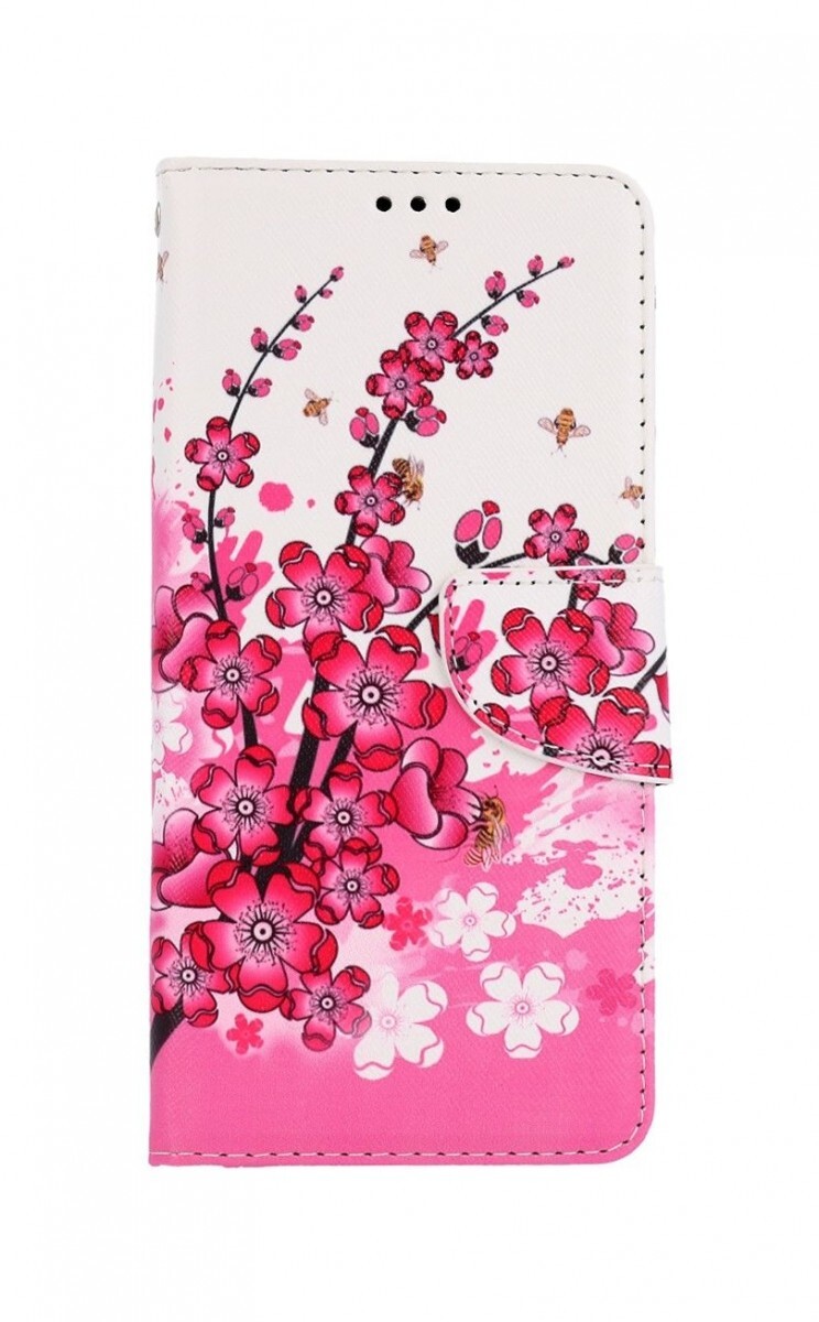 Pouzdro TopQ Xiaomi Redmi Note 7 knížkové Kytičky textil 64469