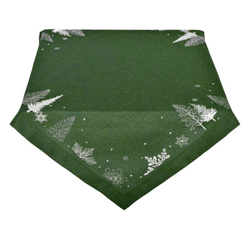 Ubrus Vánoční, Zimní pohoda, zelený 85 x 85 cm