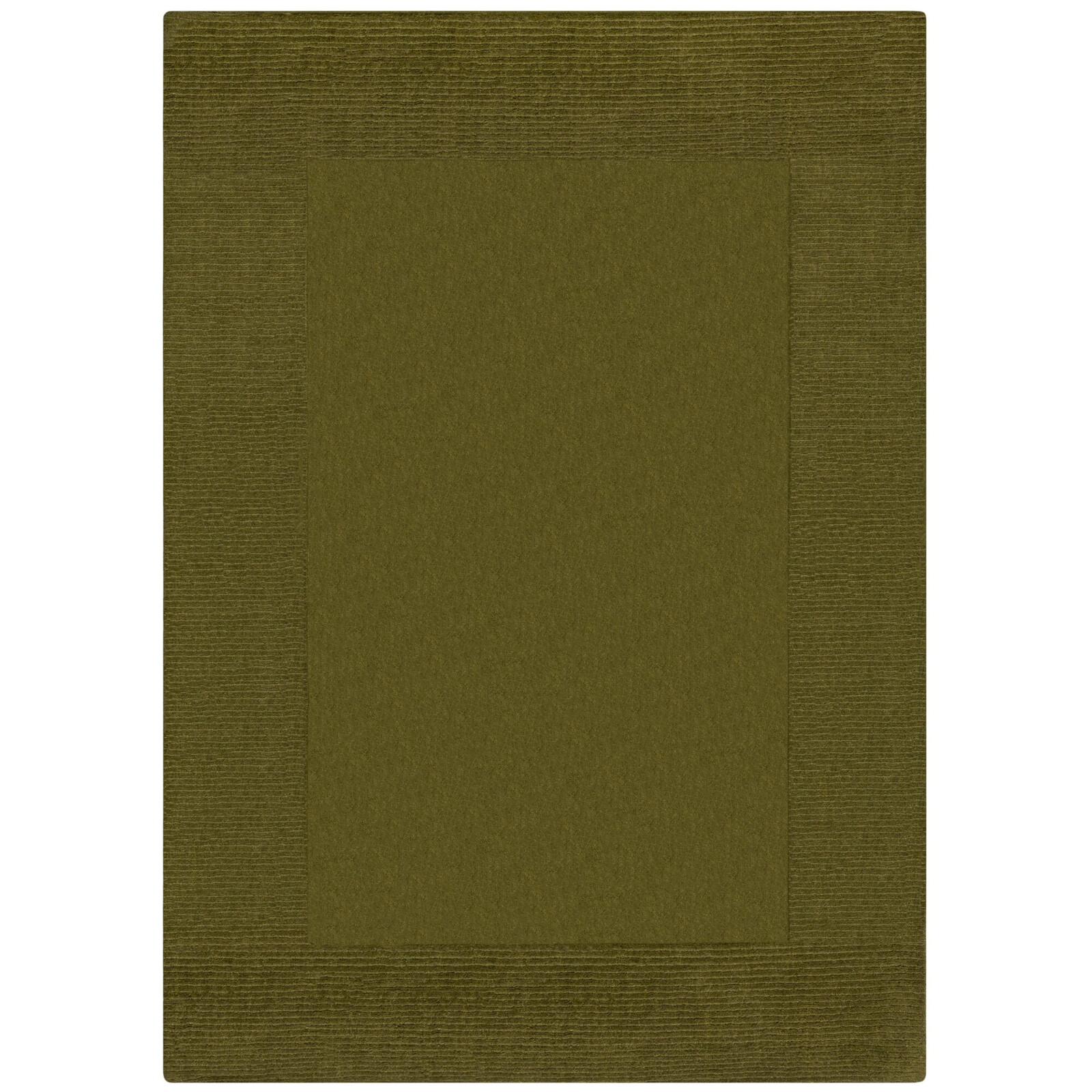 Kusový ručně tkaný koberec Tuscany Textured Wool Border Green, 120x170, zelená, ložnice, Flair Rugs