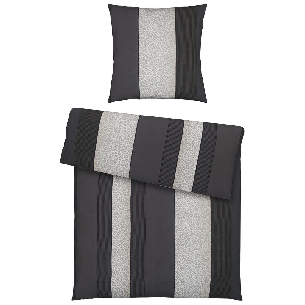 Dieter Knoll POVLEČENÍ, satén, antracitová, 135/200 cm