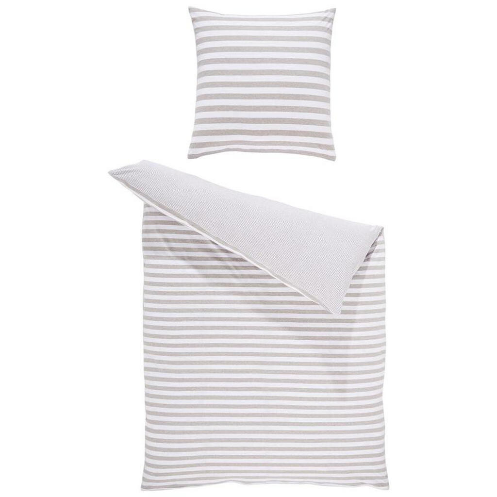 Bio:Vio OBOUSTRANNÉ POVLEČENÍ, žerzej, šedohnědá, 155/220 cm