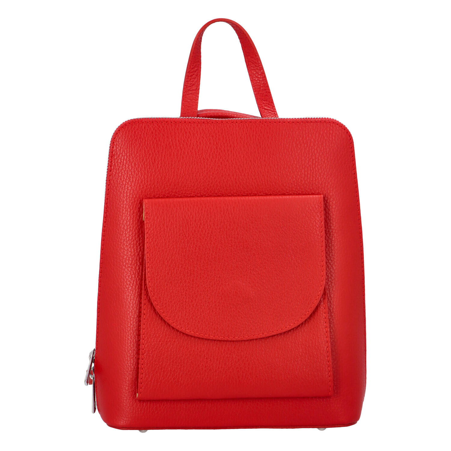 Dámský kožený batůžek kabelka červený - ItalY Septends červená