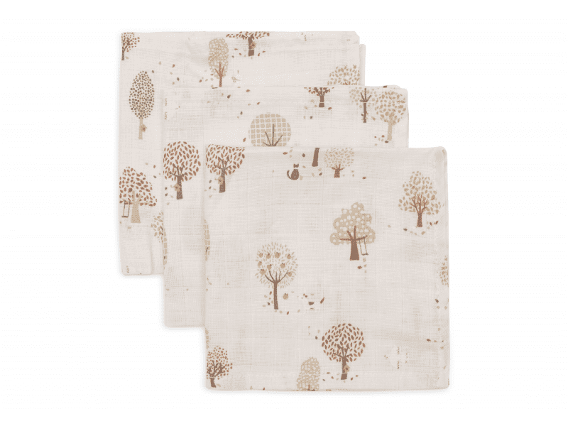 Jollein Ubrousky mušelínové 3 ks 31x31cm Tiny Park