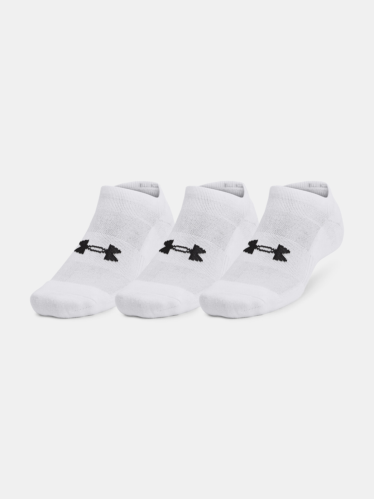 Unisexové ponožky Under Armour Unisex UA TC 3pk No Show-WHT - unisex
