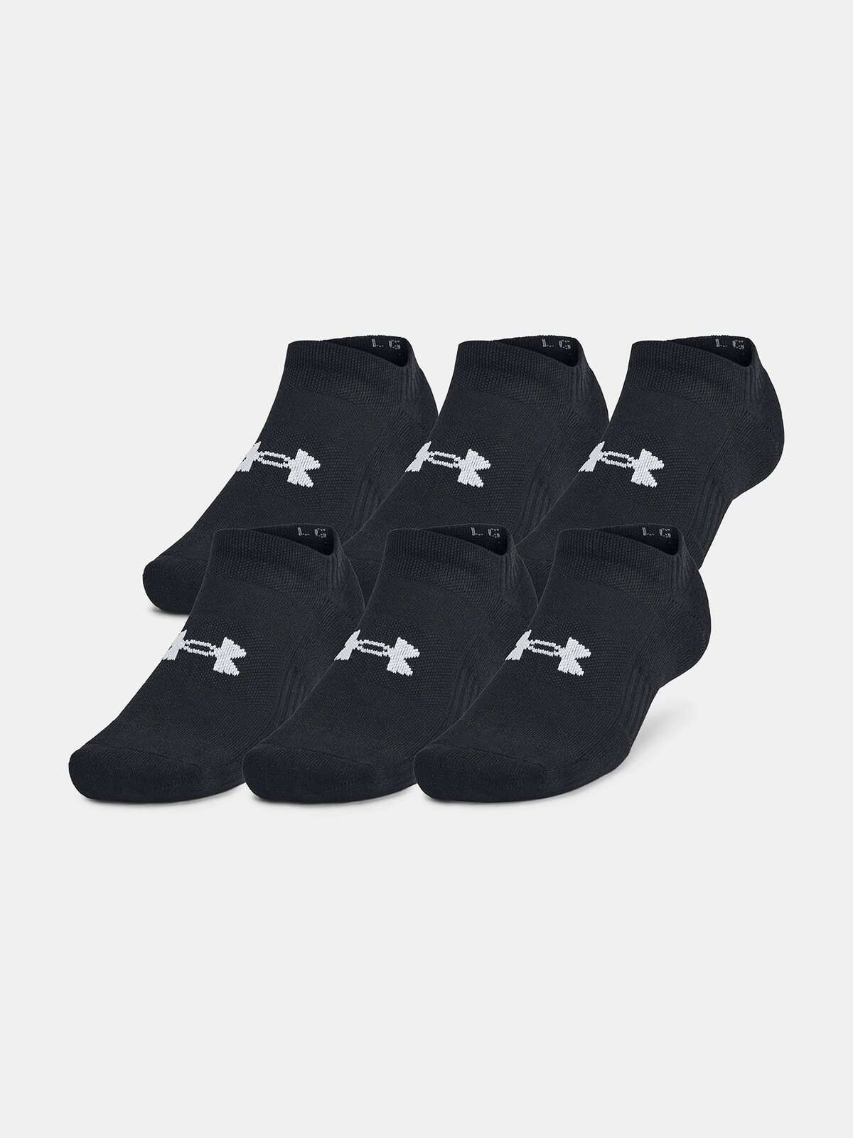 Unisexové ponožky Under Armour Unisex UA TC 3pk No Show-BLK - unisex