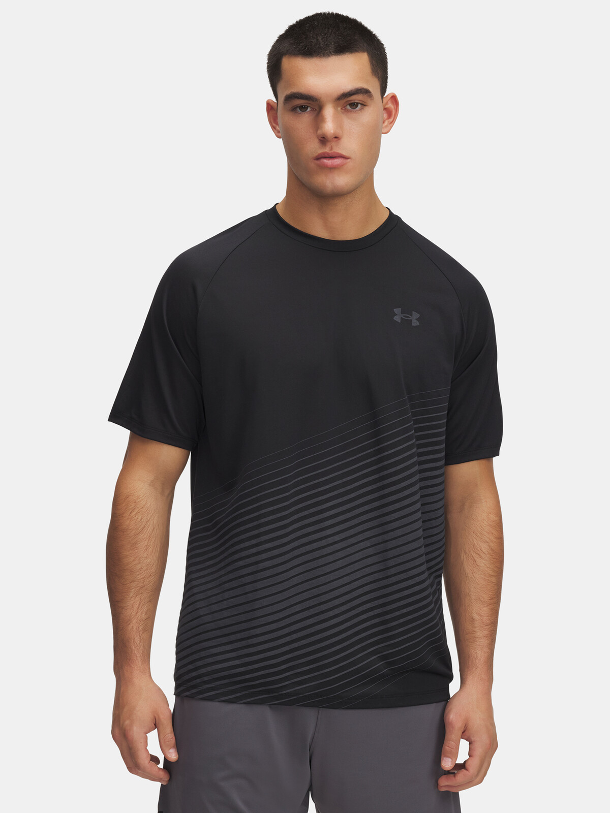 Pánské tričko Under Armour UA Tech Fade SS-BLK - Pánské