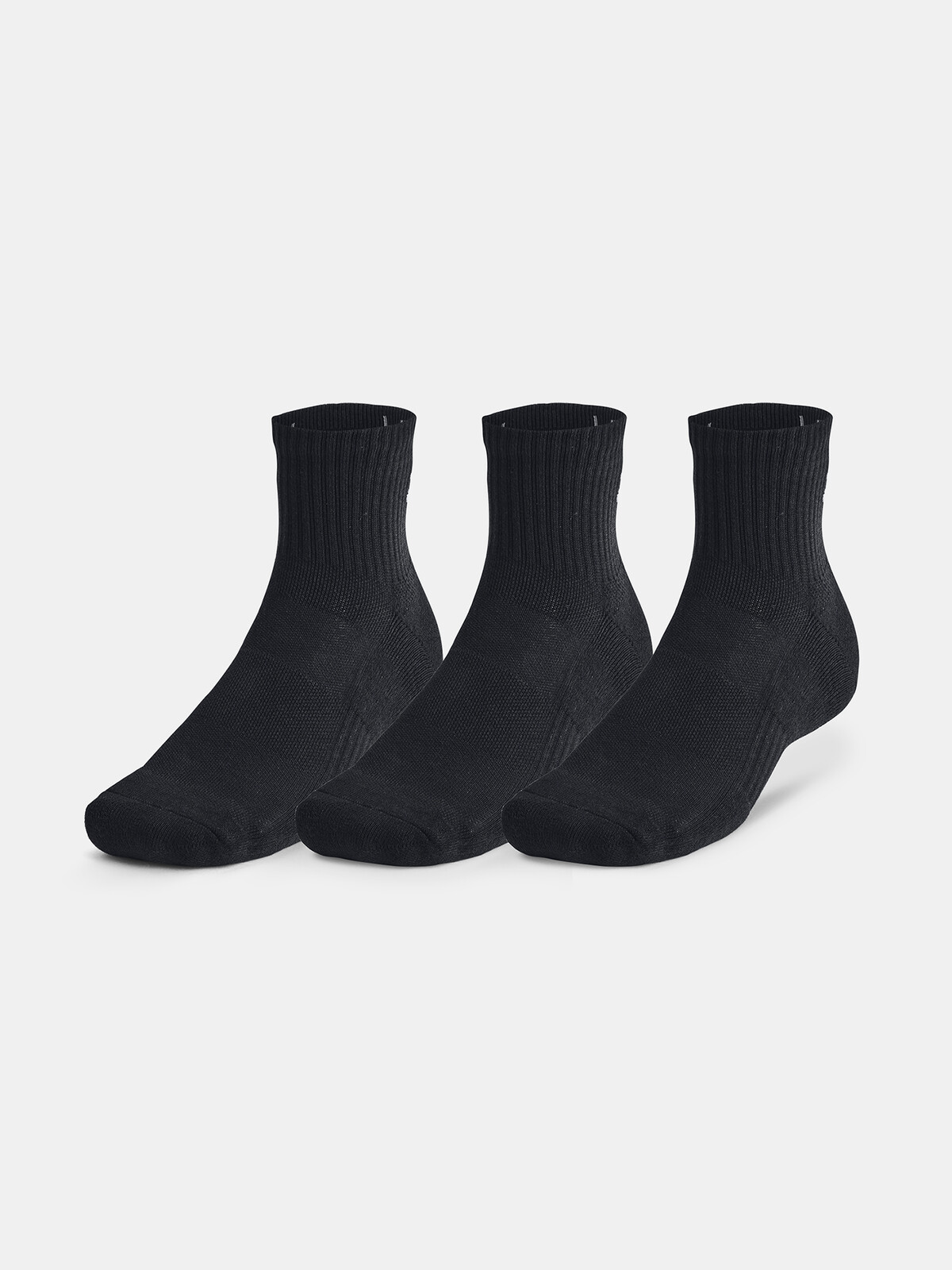 Unisexové ponožky Under Armour Unisex UA TC 3pk Qtr-BLK - unisex