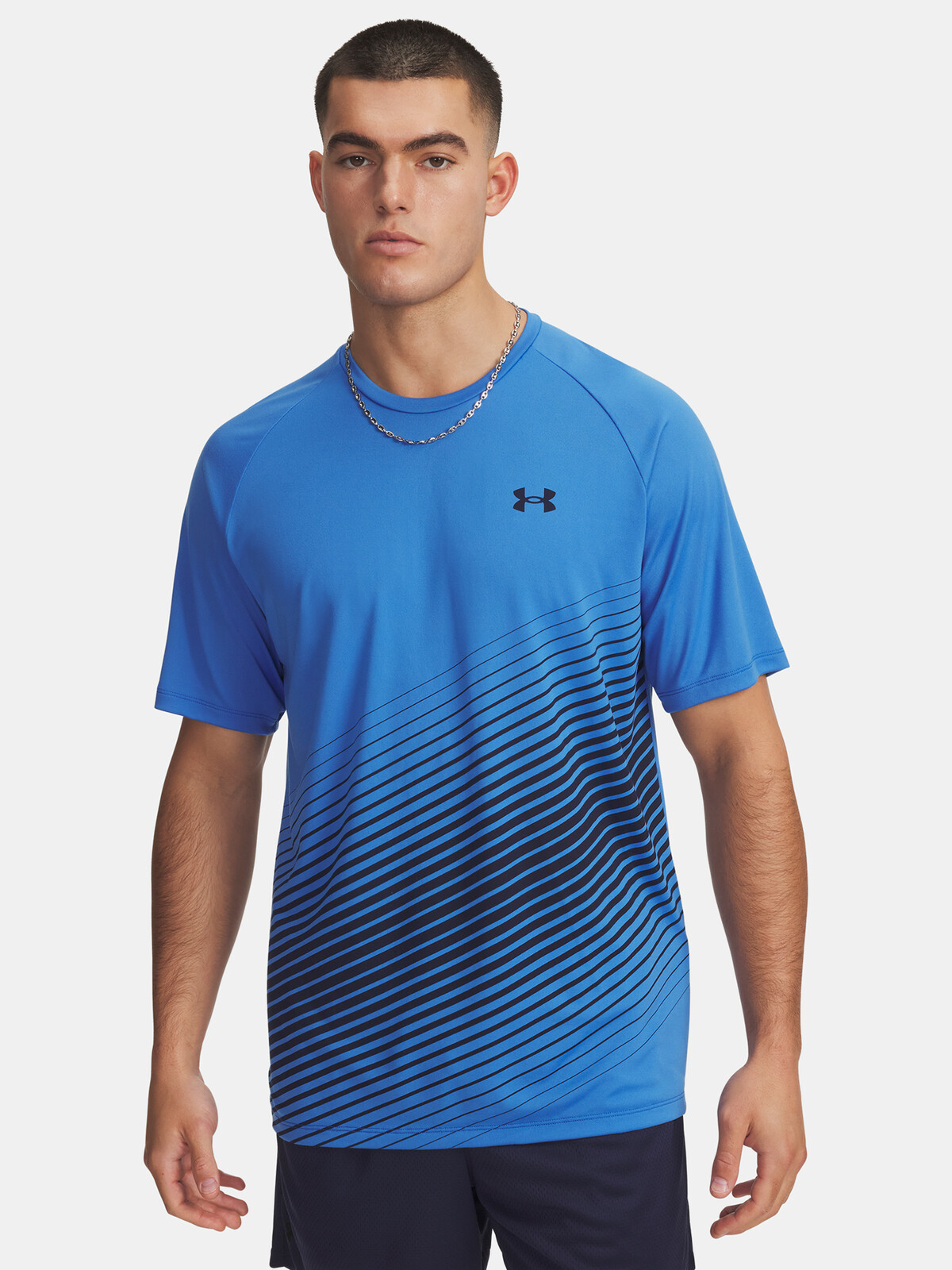 Pánské tričko Under Armour UA Tech Fade SS-BLU - Pánské
