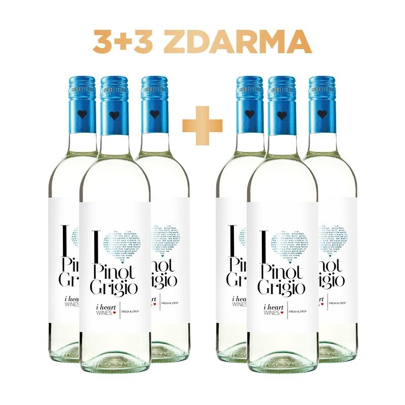 i heart Pinot Grigio 3 + 3 ZDARMA