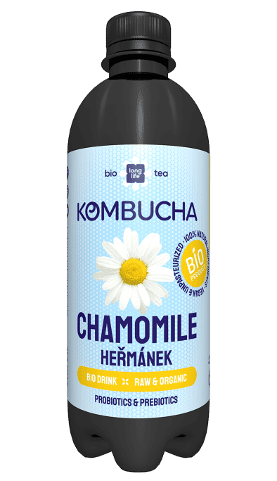 Long Lige Biotea LONG LIFE BIOTEA Kombucha Zelený čaj heřmánek 500 ml DMT 09/2025