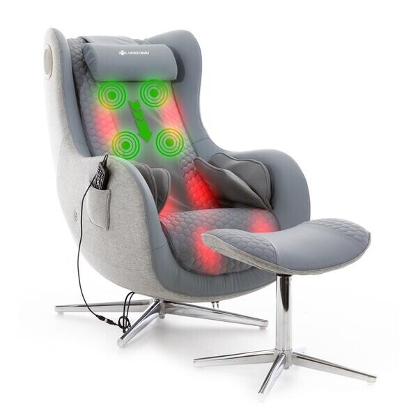 Elektrické masážní křeslo Safír Relax, antracitové