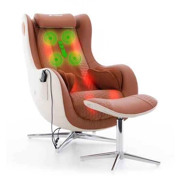 Elektrické masážní křeslo Safír Relax, cihlové