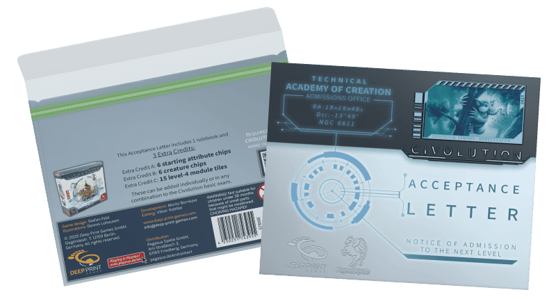 Deep Print games Civolution: Acceptance Letter