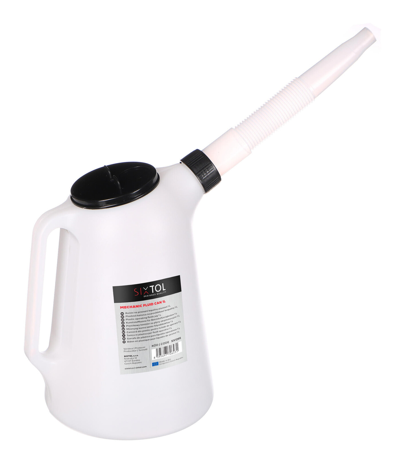 Konev na provozní kapaliny plastová MECHANIC FLUID CAN 1L SIXTOL