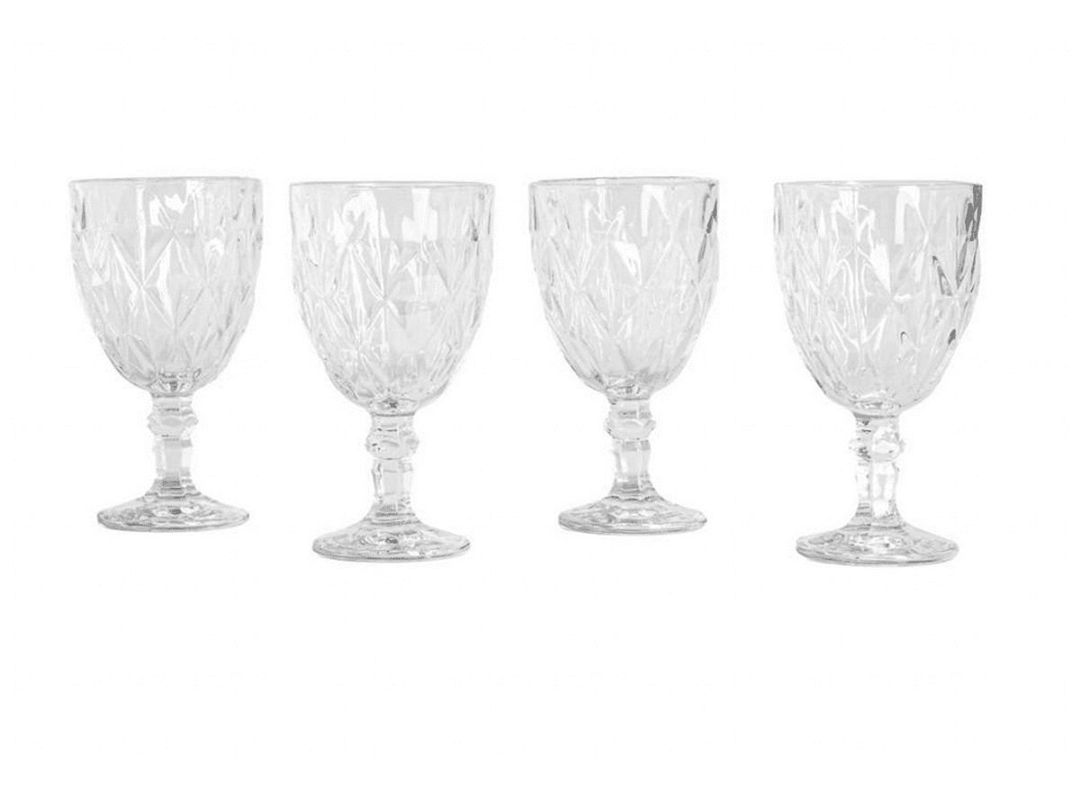 Sada LUNO | čiré sklenice na víno 4 ks | 340 ml | 748257