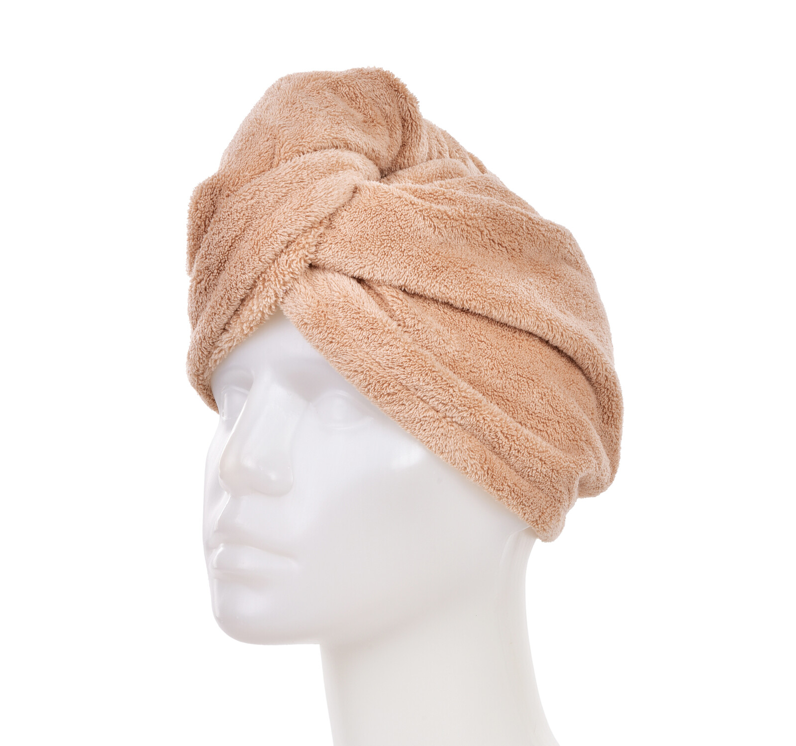 SPA | XL turban na sušení vlasů | exkluzivní LAGOON mikrovlákno | antistatický | proti lámání | hnědý