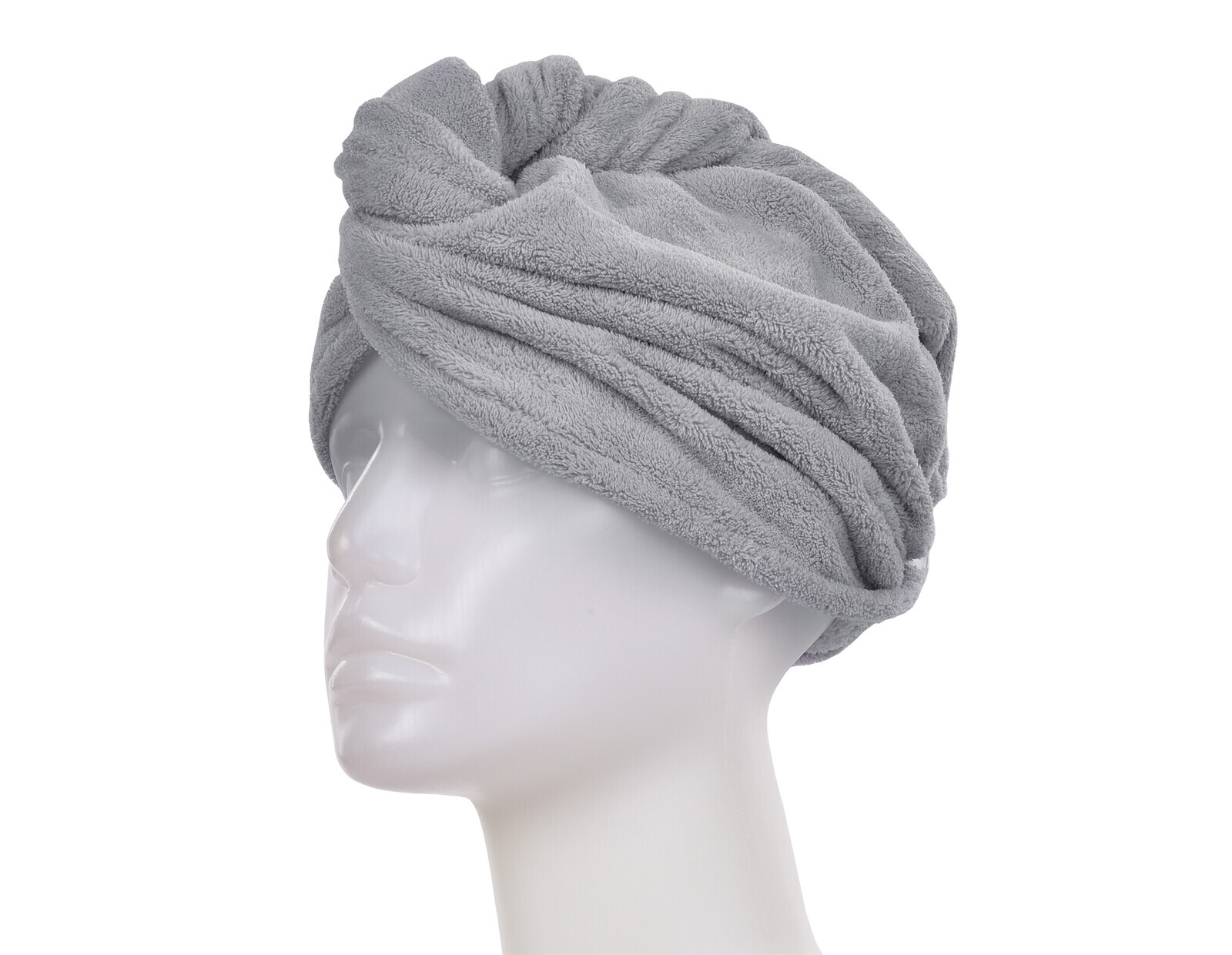 SPA | XL turban na sušení vlasů | exkluzivní LAGOON mikrovlákno | antistatický | proti lámání | šedý