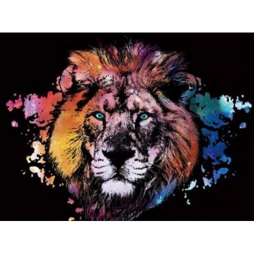 Škrabací obrázek - LEV 30x42 cm