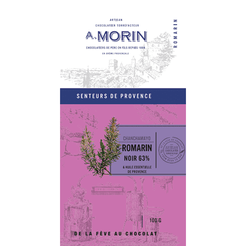 Morin A-Morin - tmavá čokoláda 63% s rozmarýnem