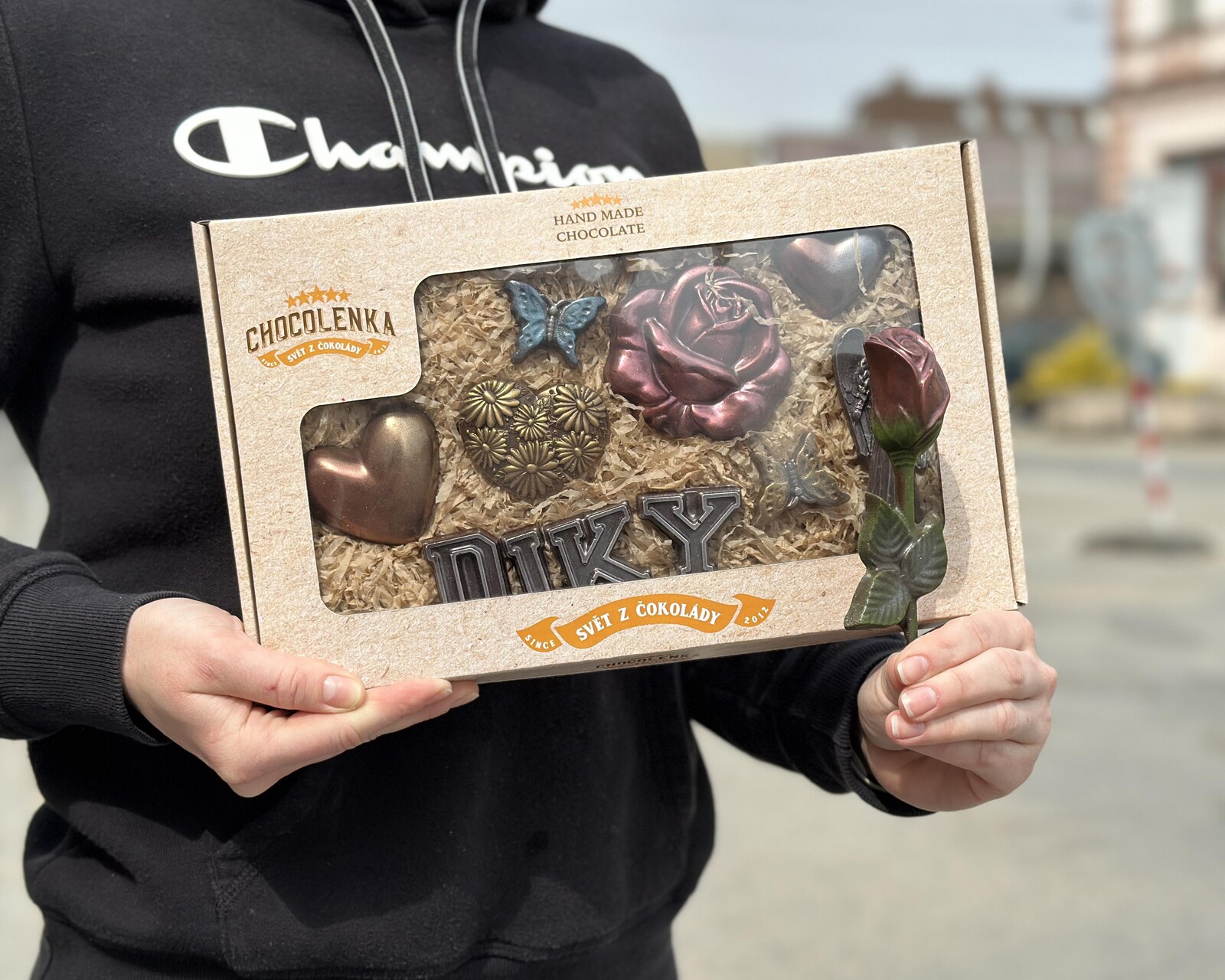 Chocolenka Čokoládová sada pro maminku s růží č. 2