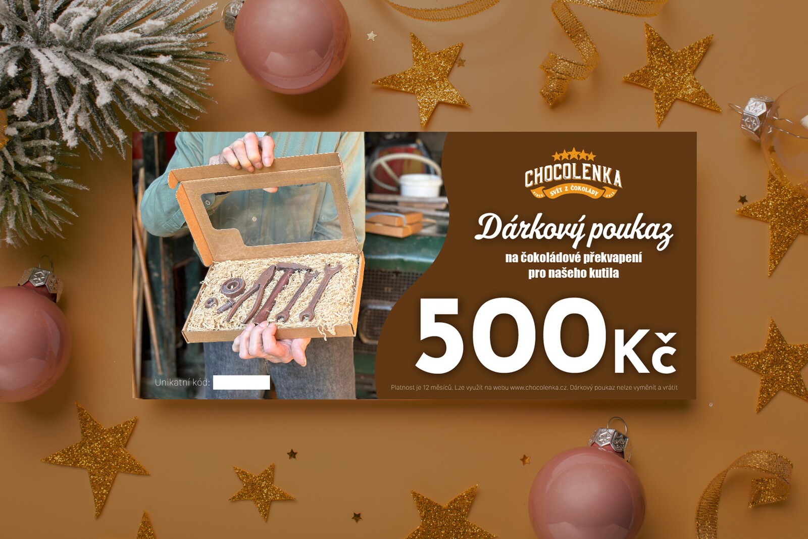 Chocolenka Elektronický dárkový poukaz 500 Kč