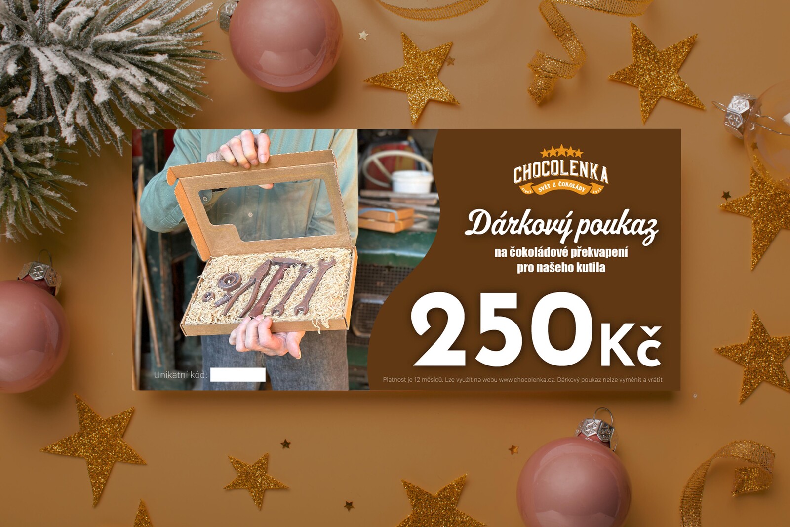 Chocolenka Elektronický dárkový poukaz 250 Kč