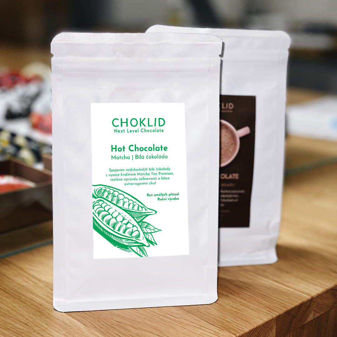 Choklid Horká čokoláda Matcha - Bílá 200g