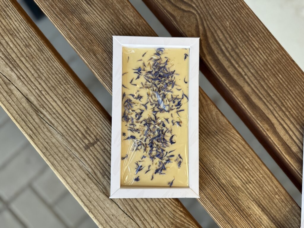 Choklid Modrá chrpa - Bílá čokoláda