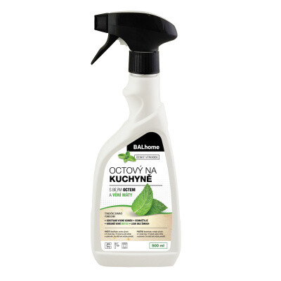 Balhome octový čistič na kuchyně s vůní máty 500 ml, rozprašovač