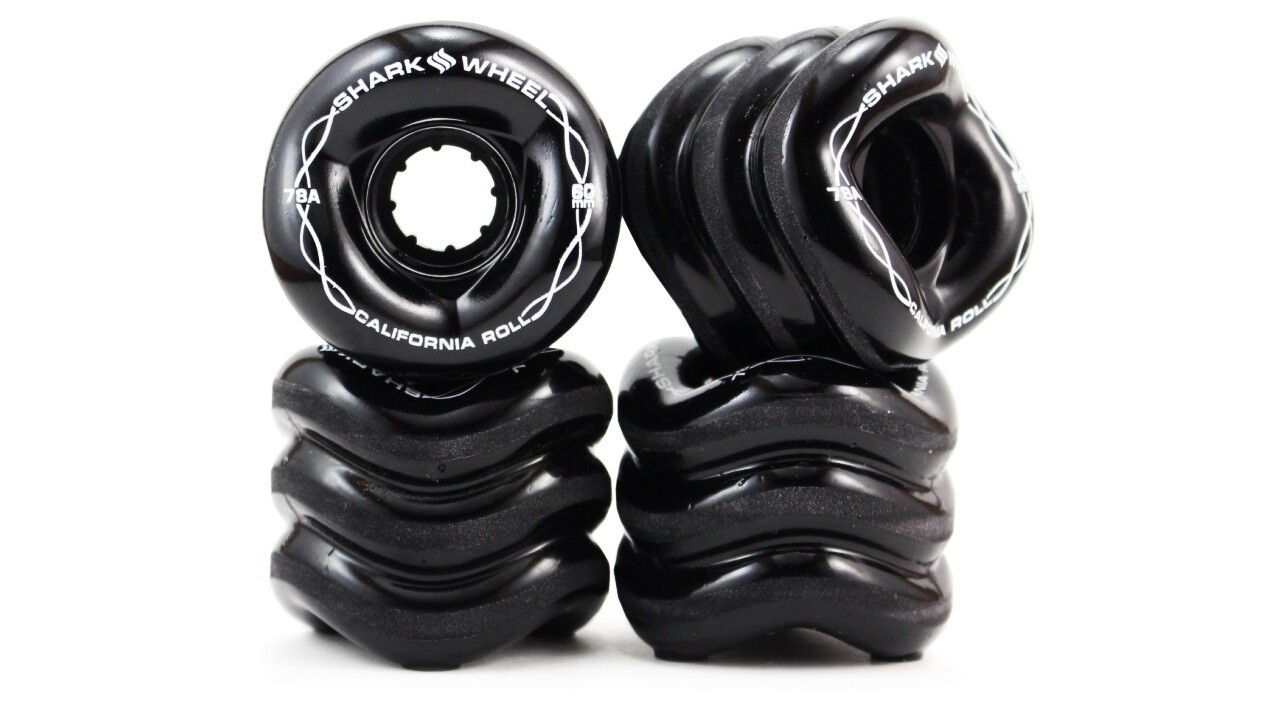 Shark Wheels - California Roll 60mm 78a black - kolečka (sada 4ks)