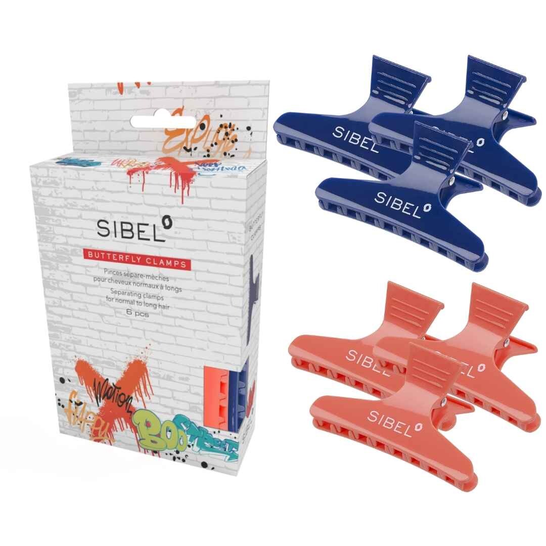 Sibel Graffiti BUTTERFLY CLAMPS P005579 - set kolíčků na vlasy, 6 ks