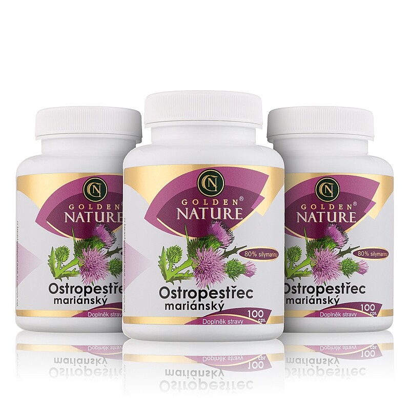 2+1 Golden Nature Ostropestřec 80% silymarinu 300 cps. - Golden Nature