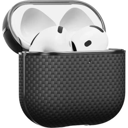Pitaka Aramid Fiber pouzdro Apple AirPods 4 black/grey