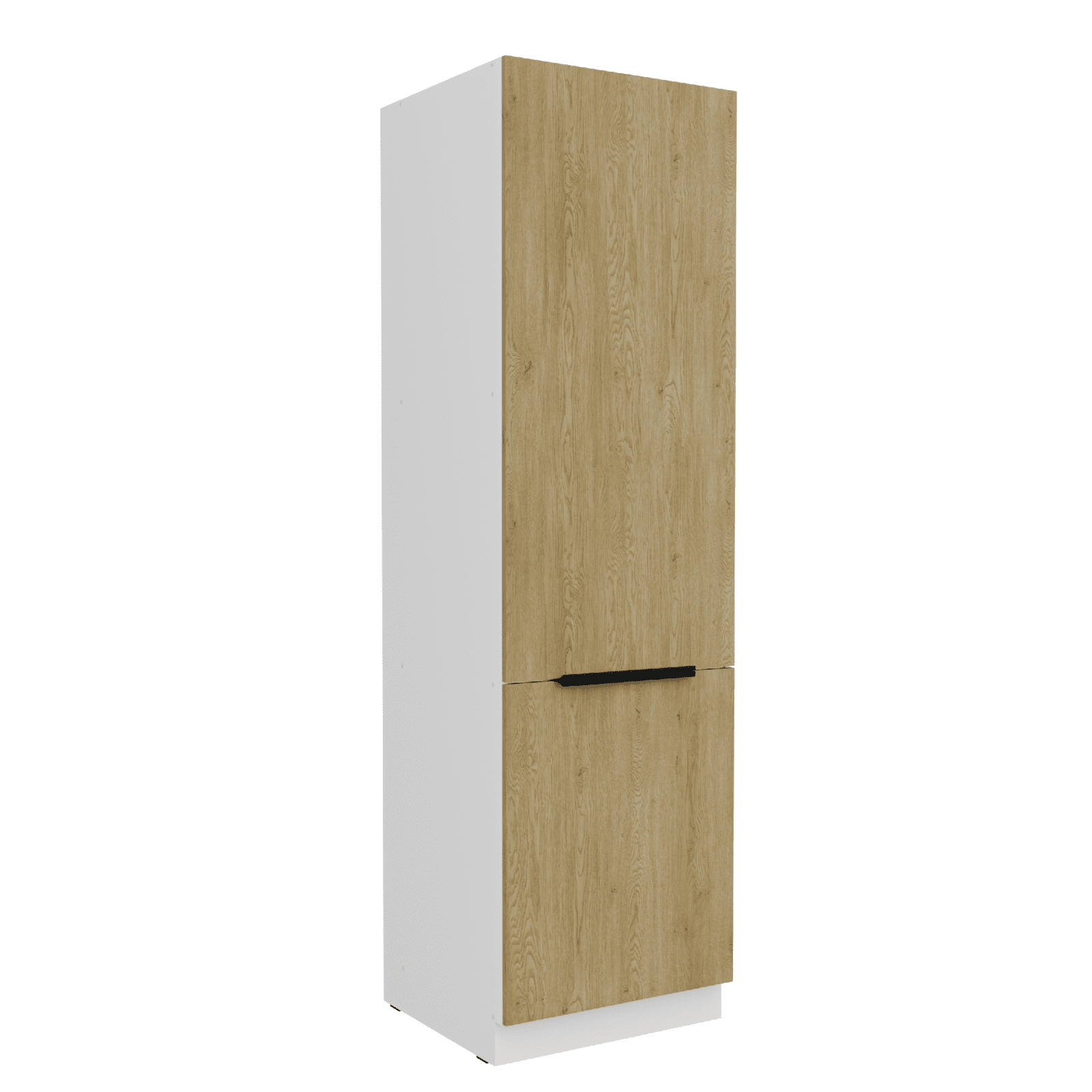 Vysoká potravinová skříňka Cremona 60 DK-210 2F Barva korpusu: Bílá, Barva dvířek: Dub Cremona